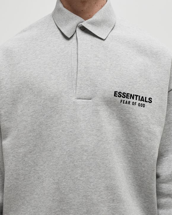 Fear of God ESSENTIALS: Gray Fleece Polo | SSENSE Canada