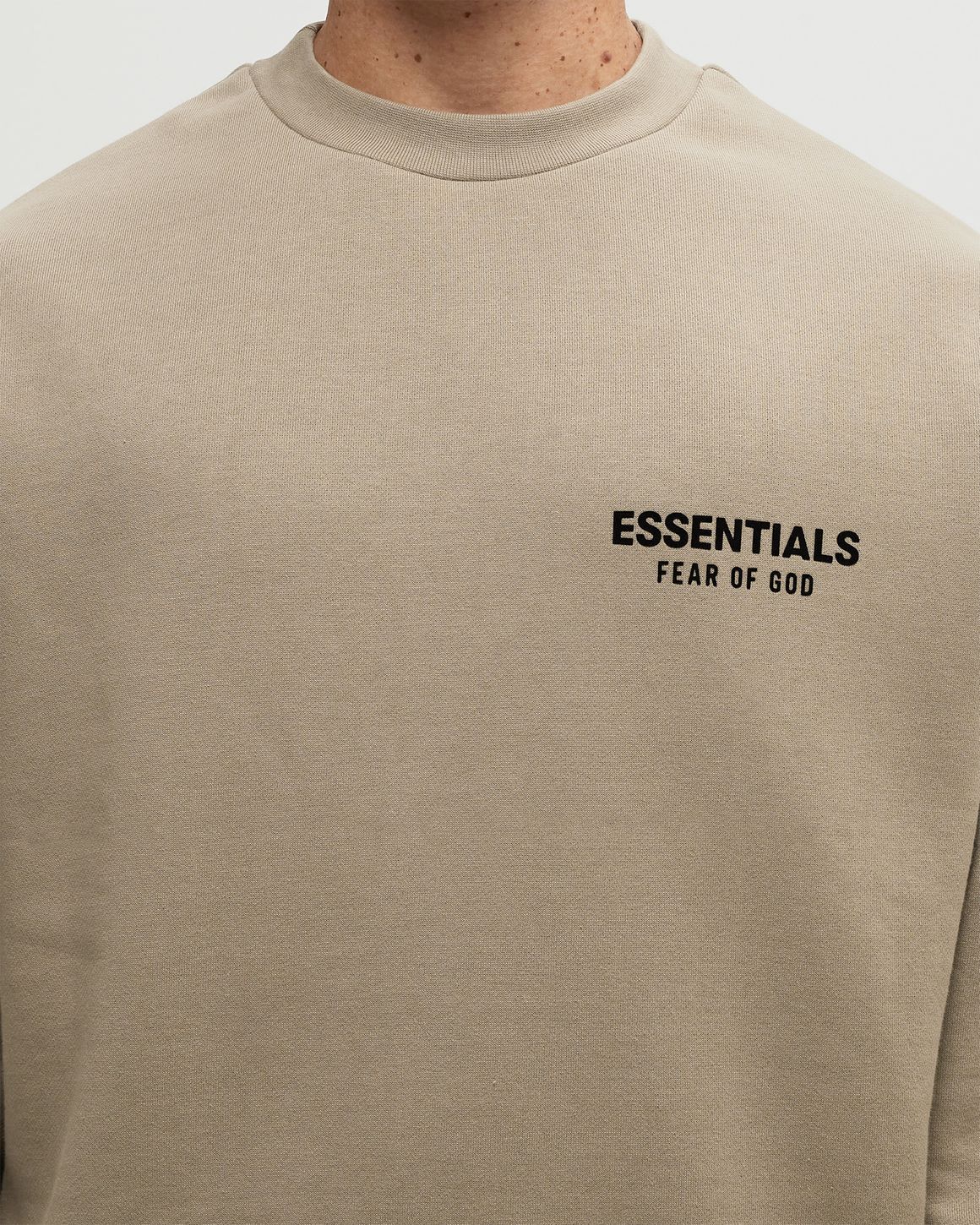 Fear of God Essentials FLEECE CREWNECK Beige | BSTN Store