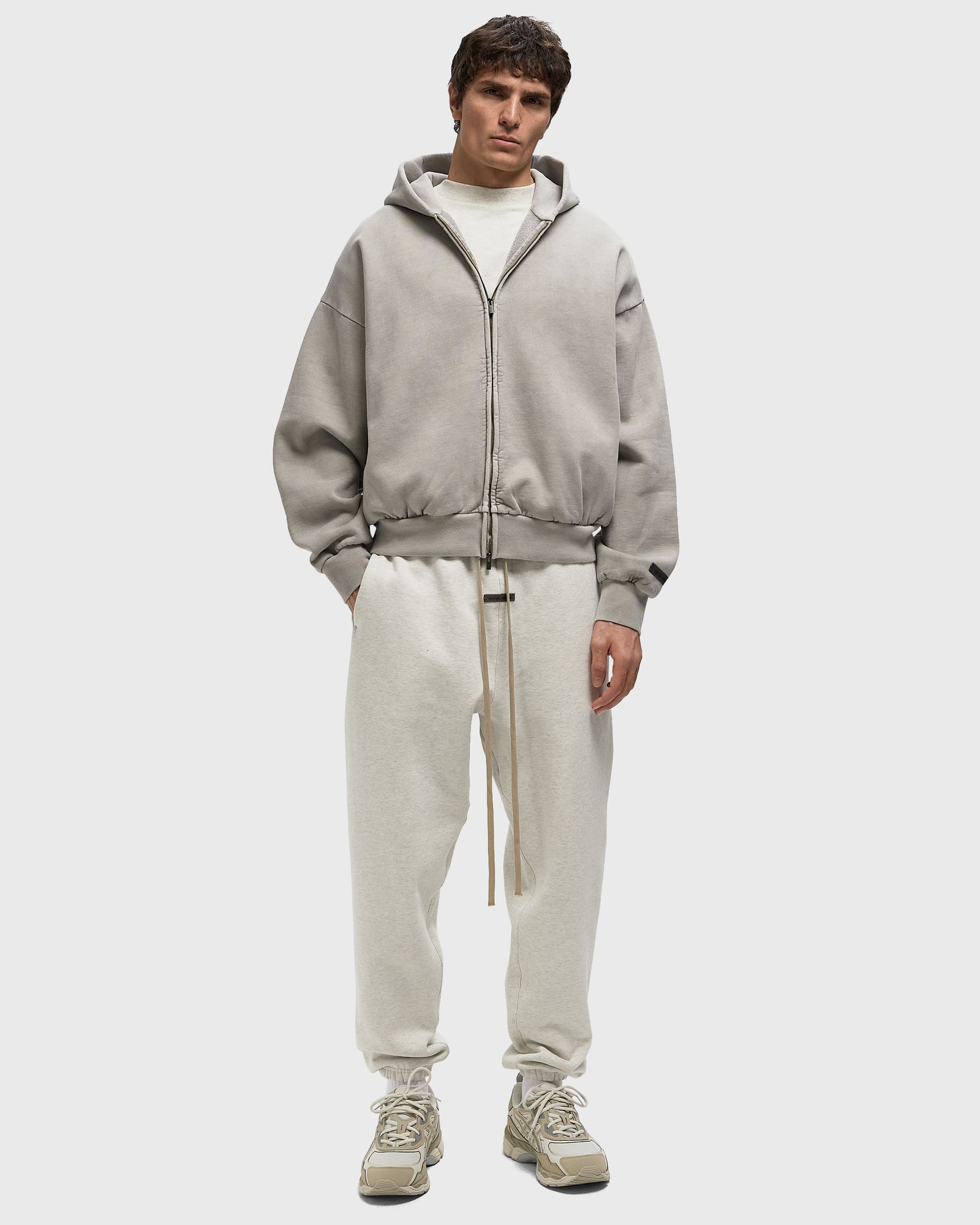 Fear of God Essentials CLASSIC FULL ZIP HOODIE Grey | BSTN Store