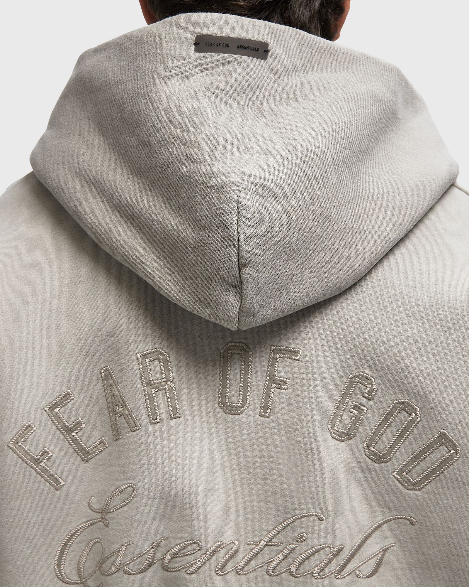 Fear of God Essentials CLASSIC FULL ZIP HOODIE Grey | BSTN Store