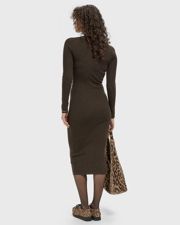 WMNS RIB LONG SLEEVE DRESS