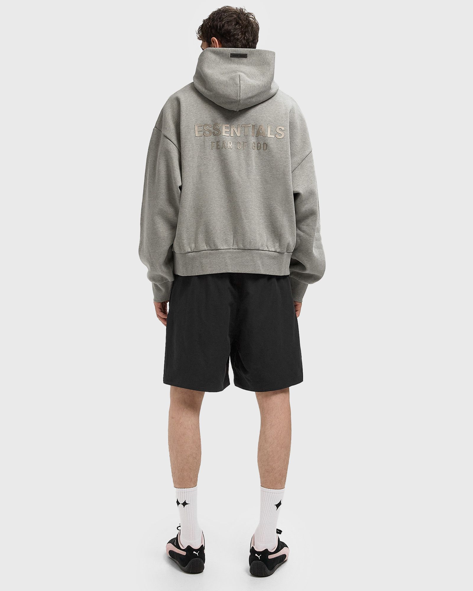 Fear of God Essentials CLASSIC FIT FLEECE HOODIE Grey | BSTN