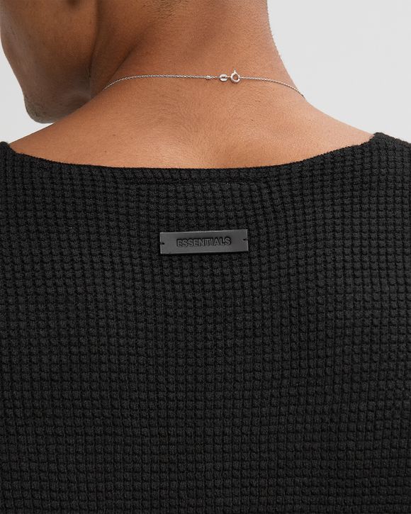 WAFFLE LONG SLEEVE CREWNECK SWEATER