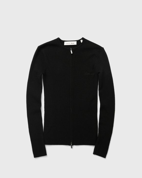 WMNS SIGNATURE RIB KNIT FITTED LONG SLEEVE ZIP UP TEE