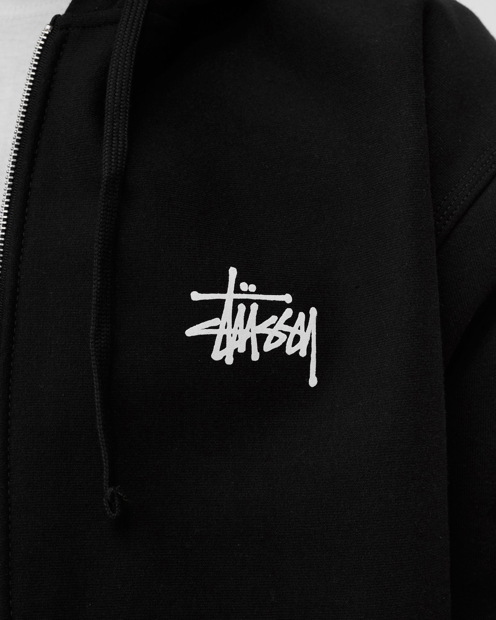 リピート　STUSSY BASIC ZIP FOOD Mサイズ ブラック Basic Stussy Zip Hoodie – Premier