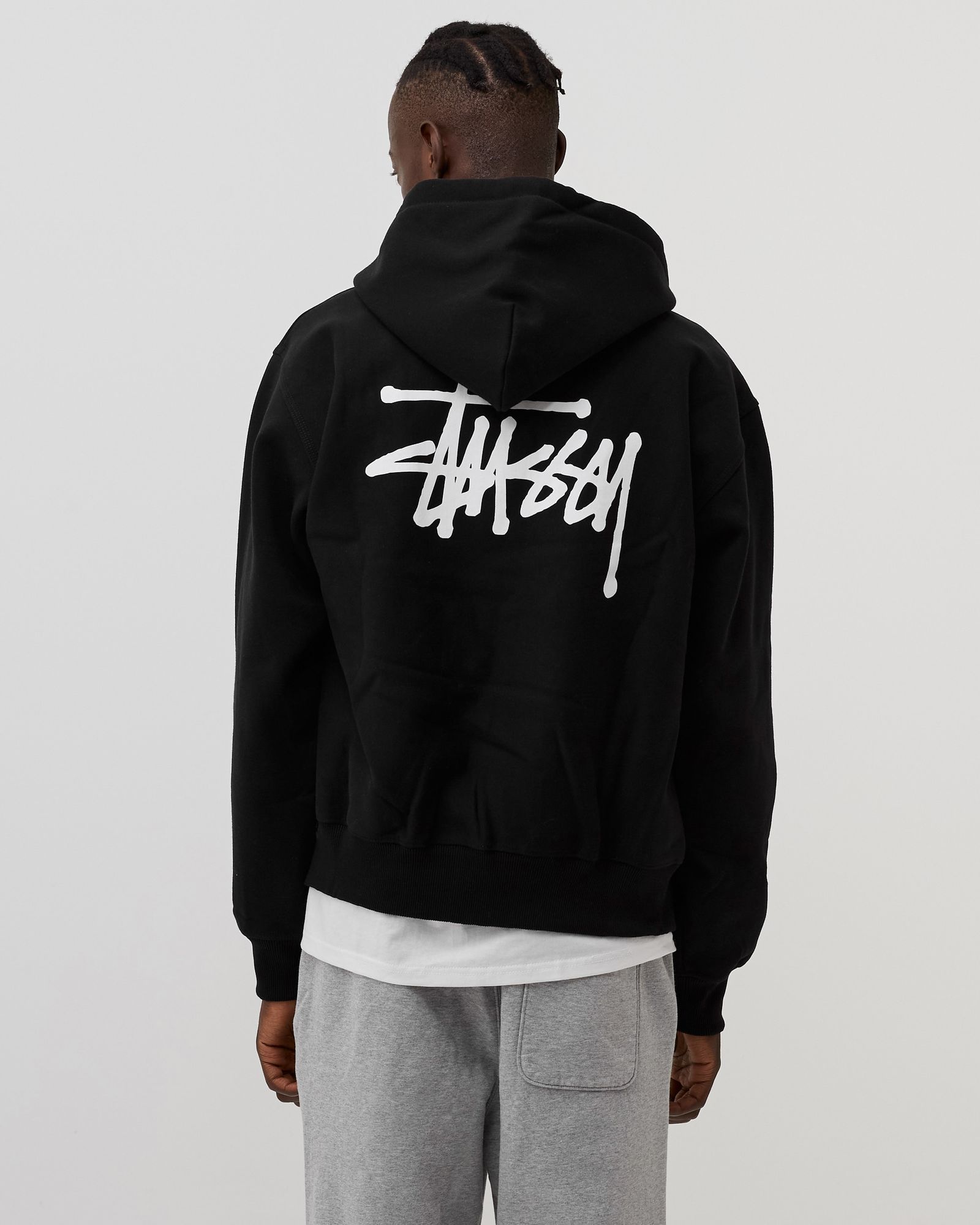 リピート　STUSSY BASIC ZIP FOOD Mサイズ ブラック Basic Stussy Zip Hoodie – Premier