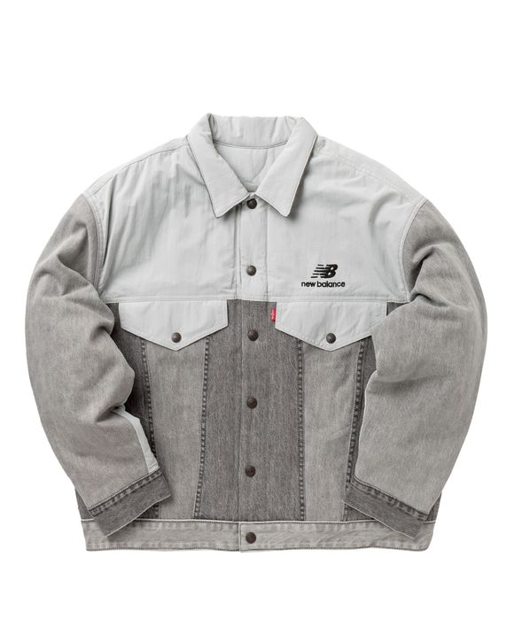 Levis LEVIS X NEW BALANCE REVERSIBLE TRUCKER JACKET Grey - Grey Pieced