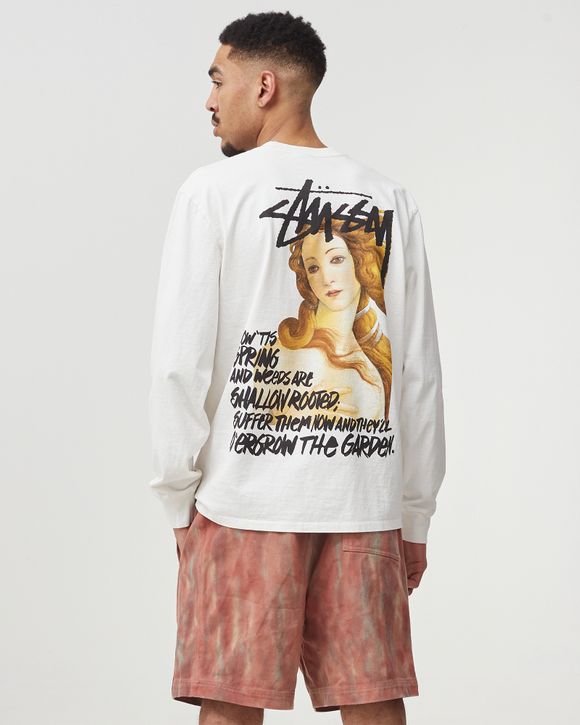 Stussy Spring Weeds Pig. Dyed Longsleeve White - natural