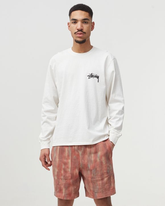 Stussy Spring Weeds Pig. Dyed Longsleeve White - natural