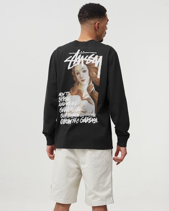 Stussy Spring Weeds Pig. Dyed Longsleeve Black - black