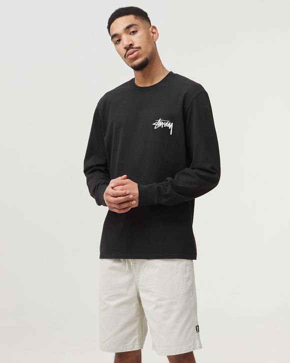 Stussy Spring Weeds Pig. Dyed Longsleeve Black - black