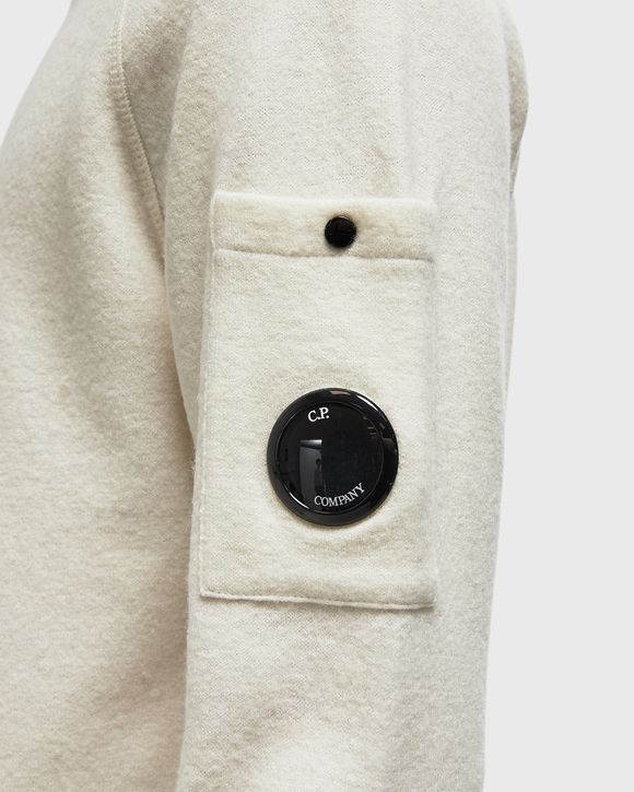 Merino Wool Felted Crewneck Lens Sweater