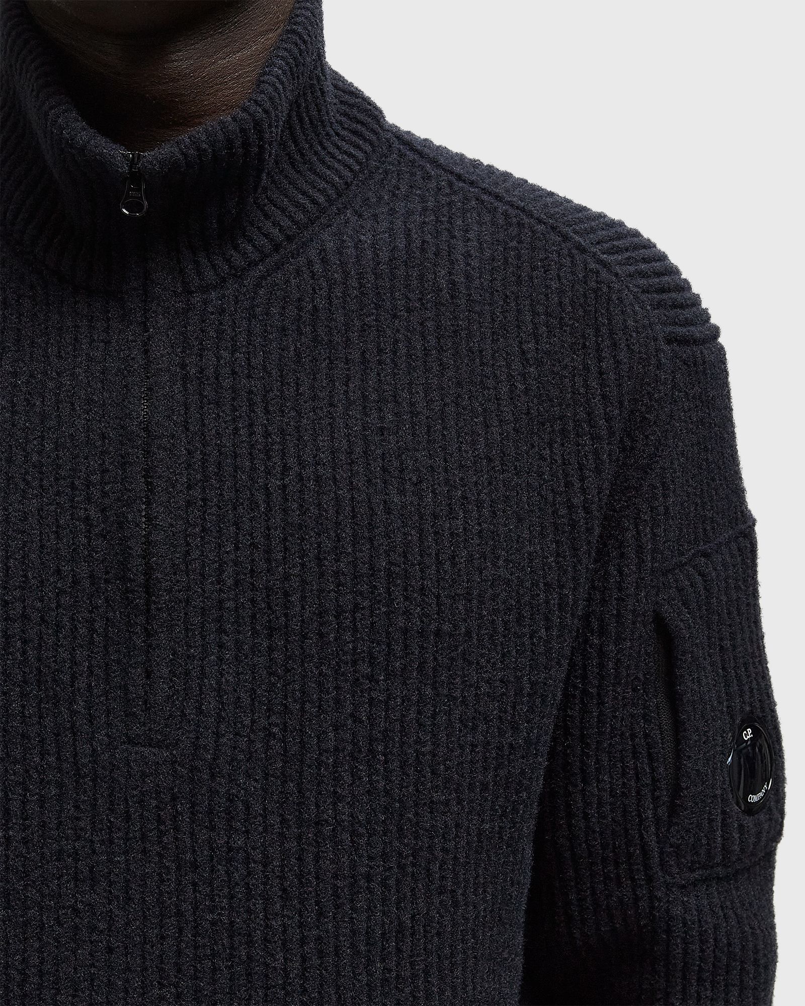 Fleece Knit Half Zip Sweater