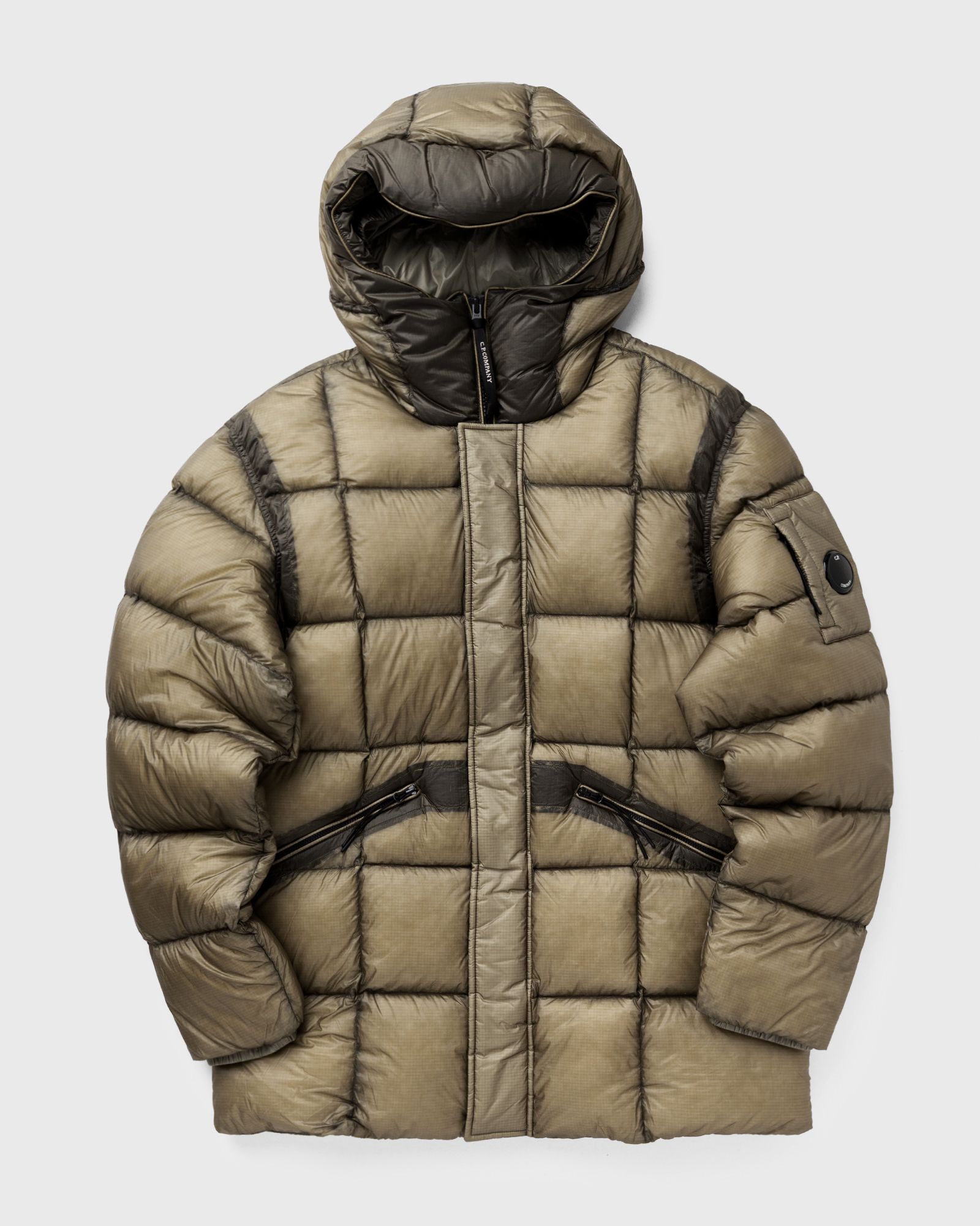 C.P. Company C.P. Company D.D. Shell Long Hooded Down Jacket in grey