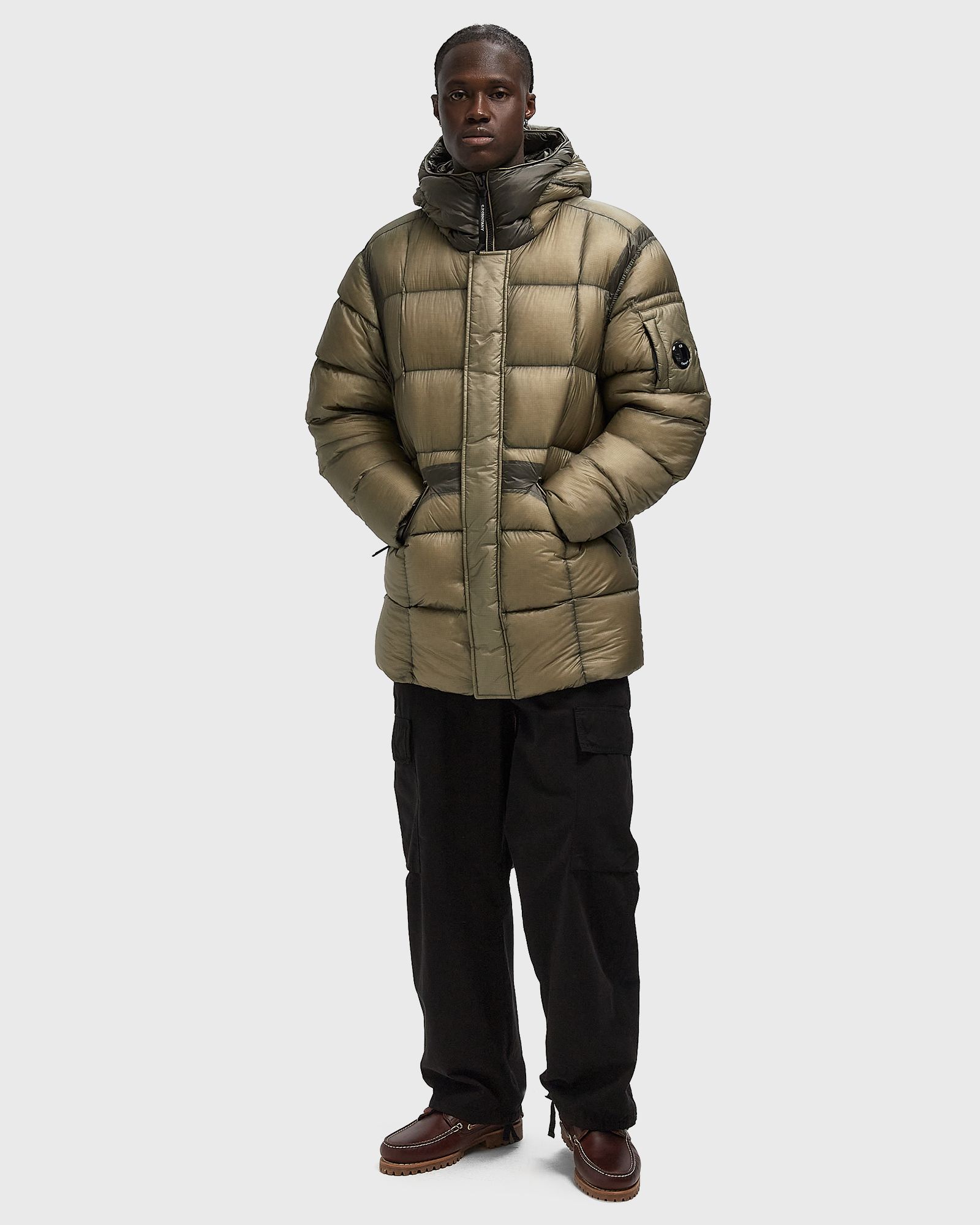 C.P. Company D.D. Shell Long Hooded Down Jacket Grey | BSTN Store