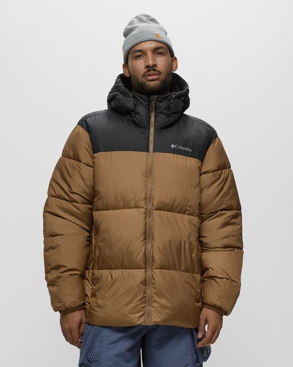 Columbia Puffect Hooded Jacket Black/Brown - DELTA BLACK