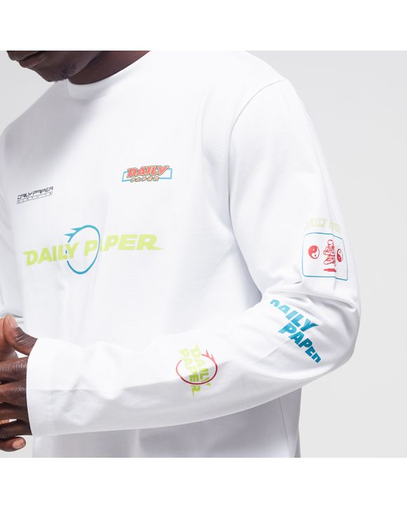 Daily Paper Feff Logo Longsleeve White - Mens Clothing from