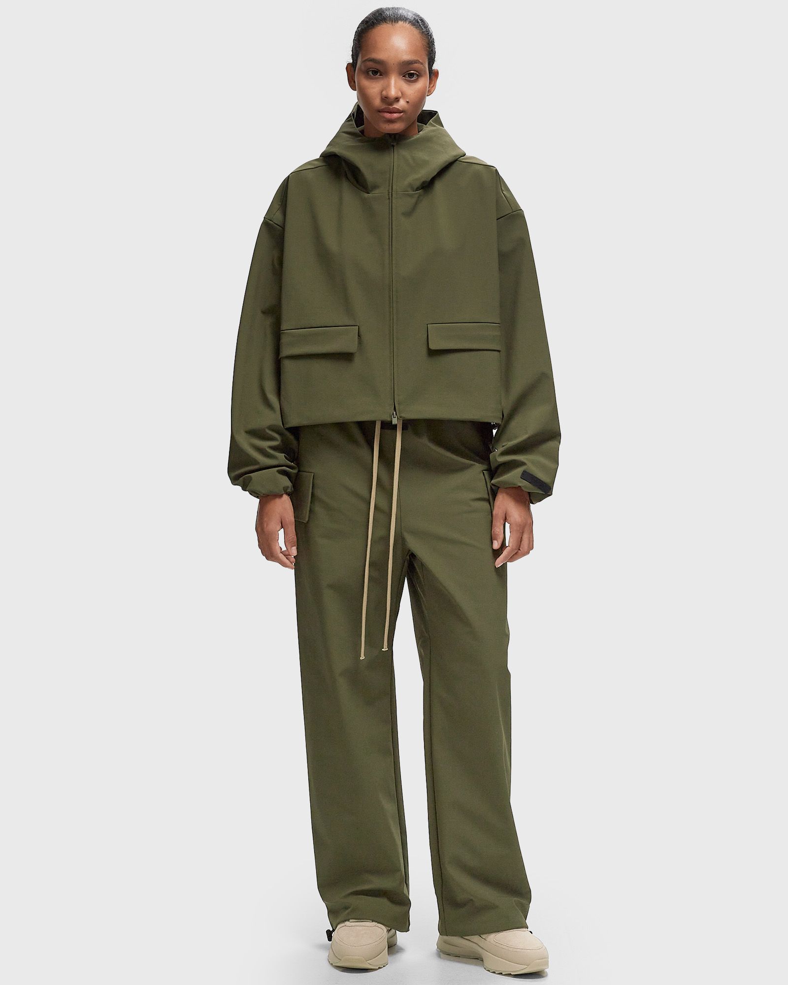 BONDED NYLON HOODED ANORAK