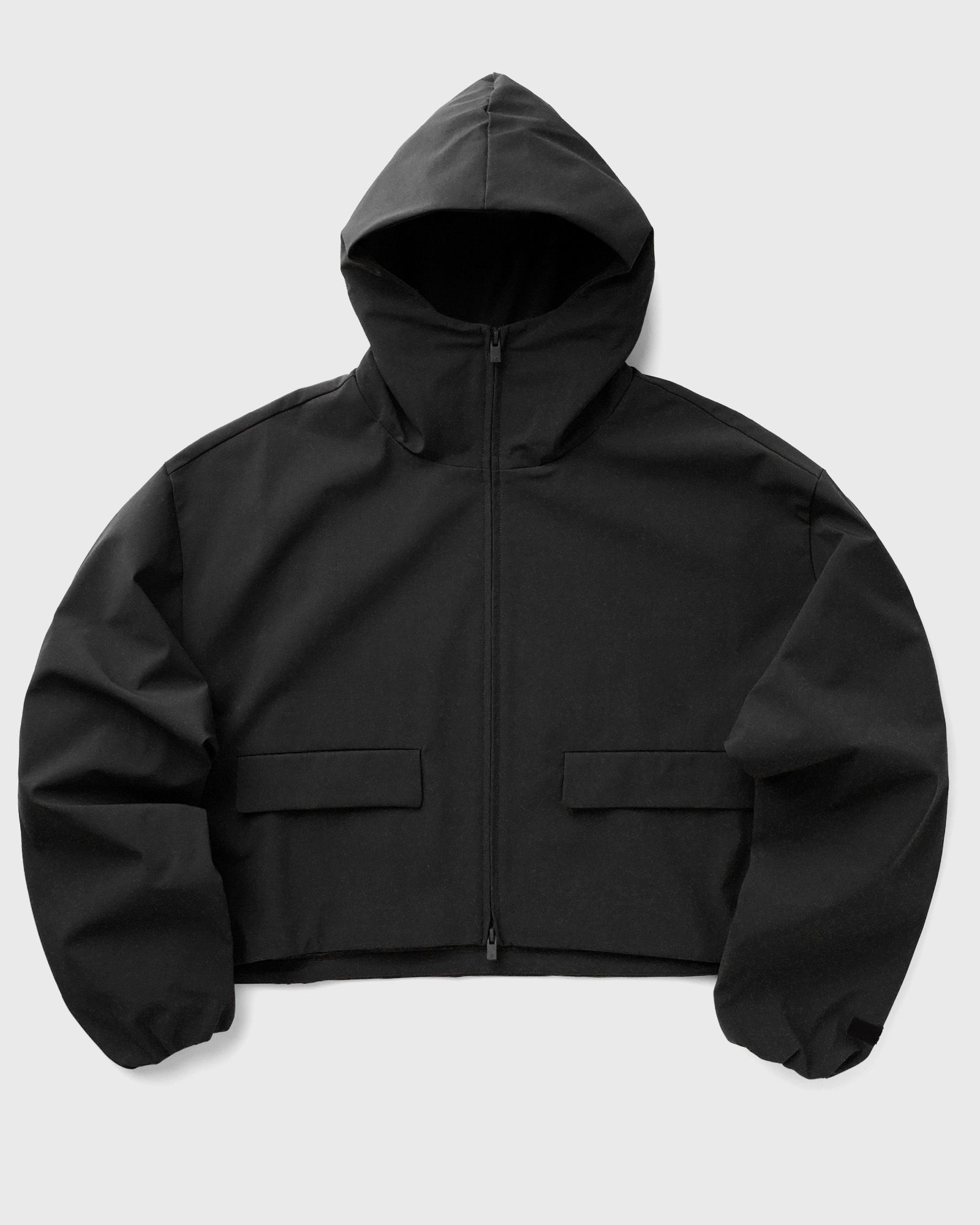 NYLON CROPPED HOODED ANORAK