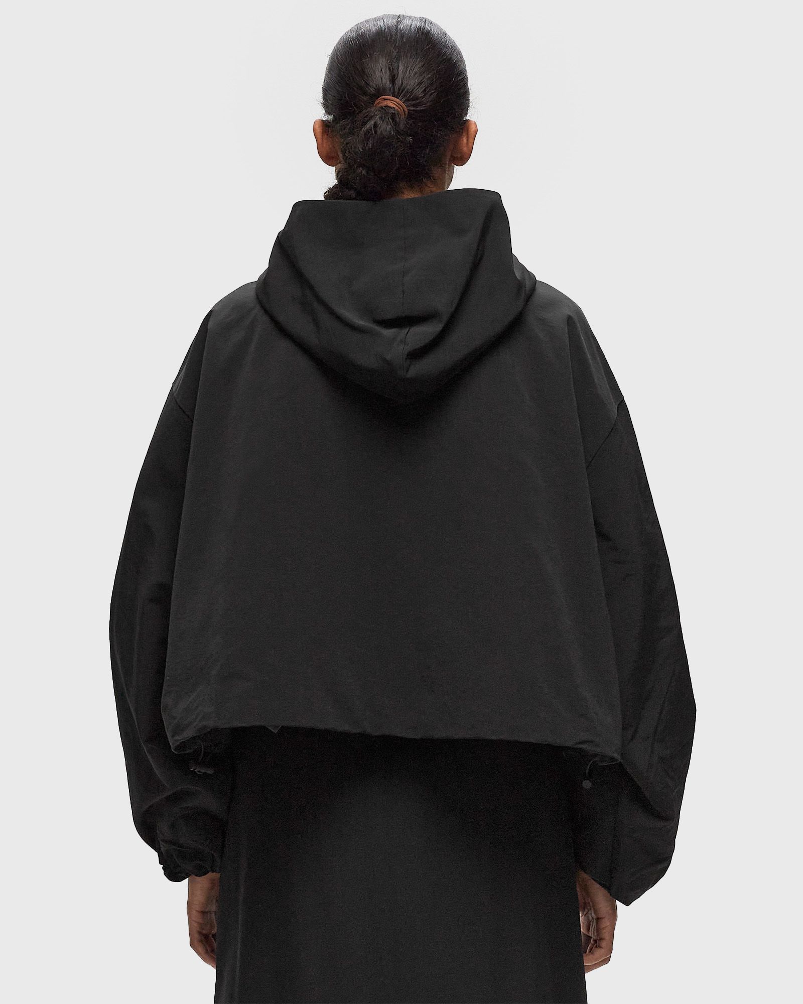NYLON CROPPED HOODED ANORAK