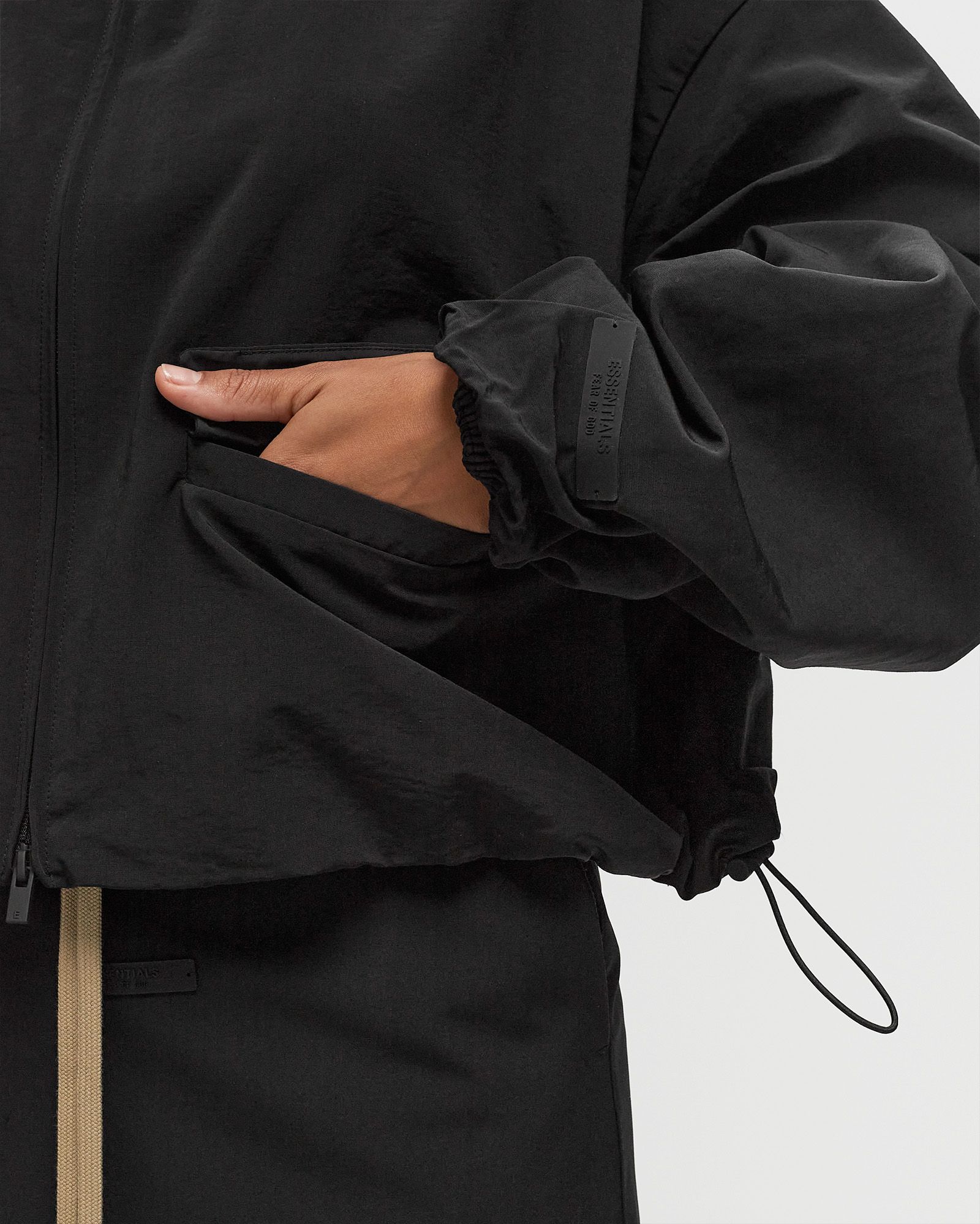 NYLON CROPPED HOODED ANORAK