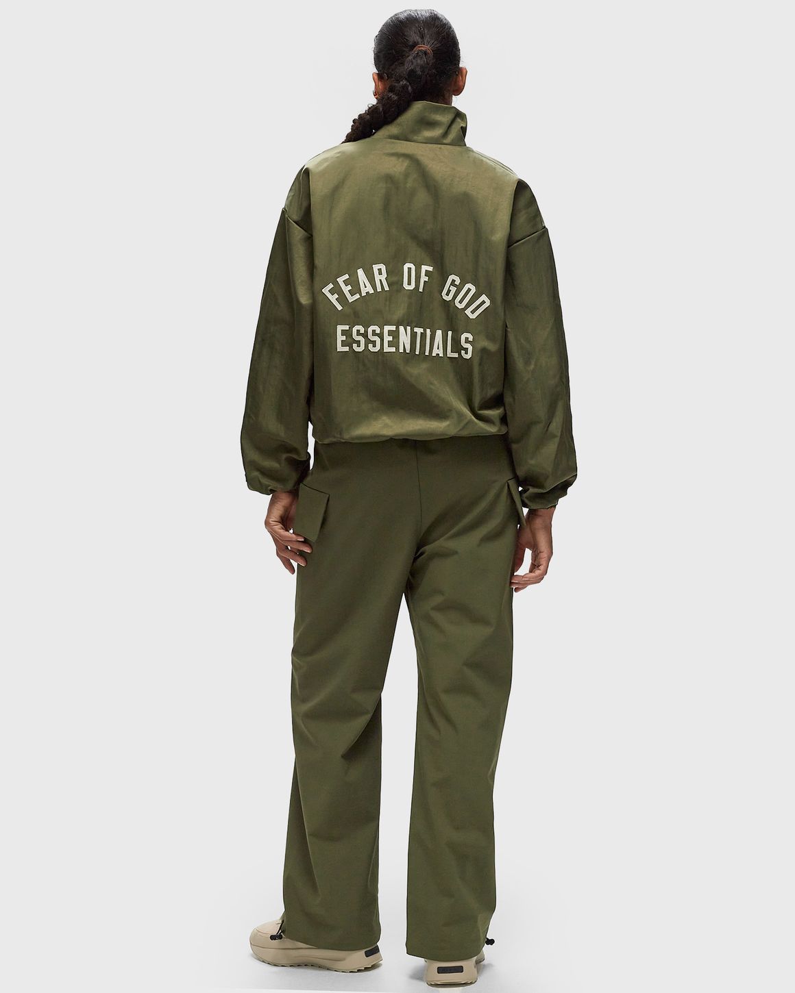 Fear of god essentials track jacket sale