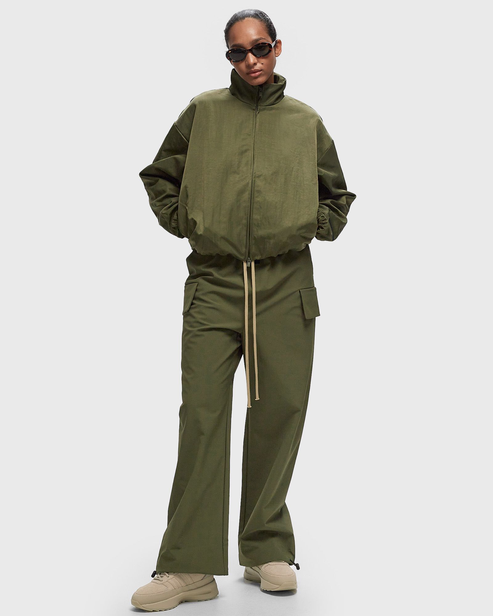 TEXTURED NYLON TRACK JACKET