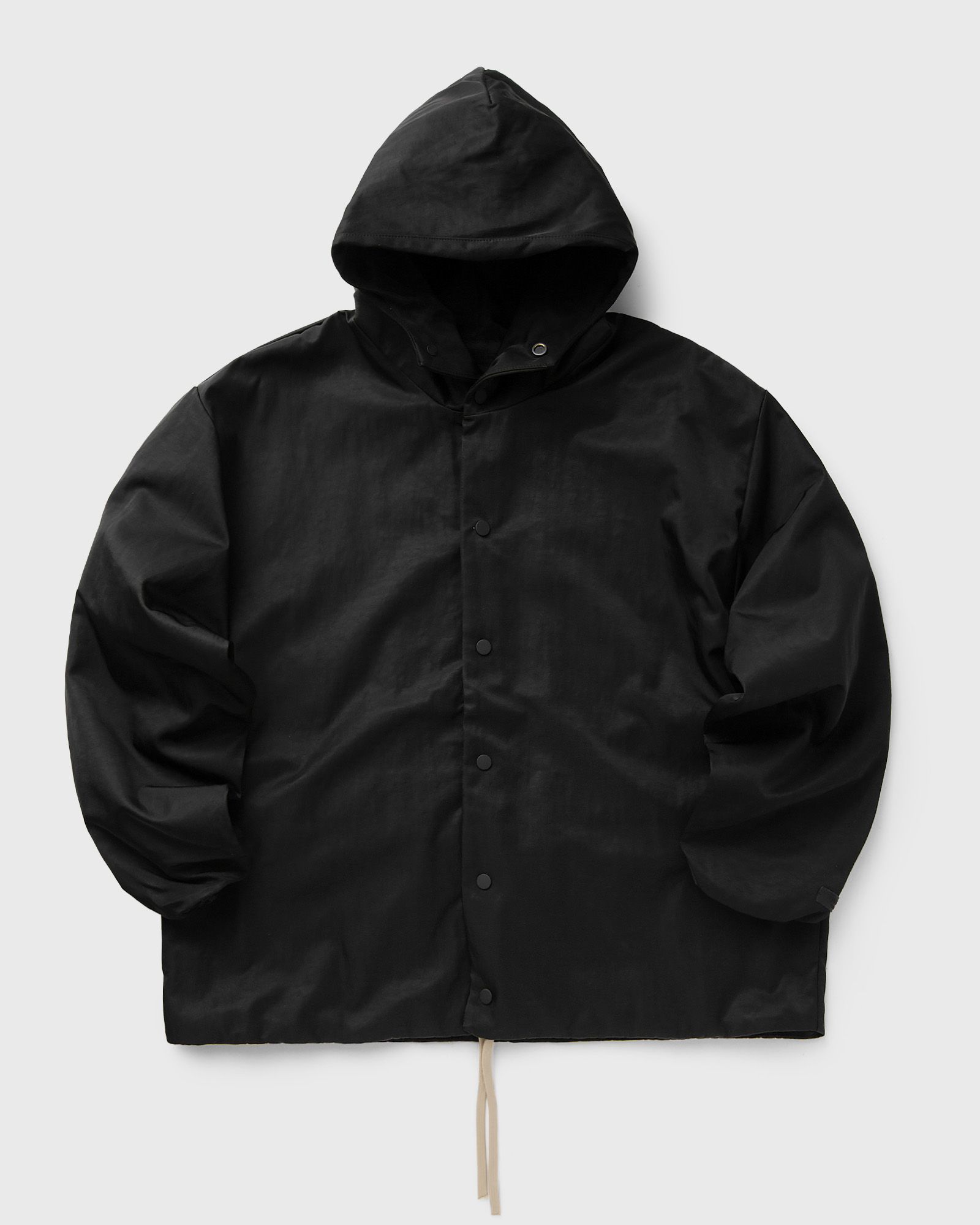 TEXTURED NYLON HOODED COACHES JACKET