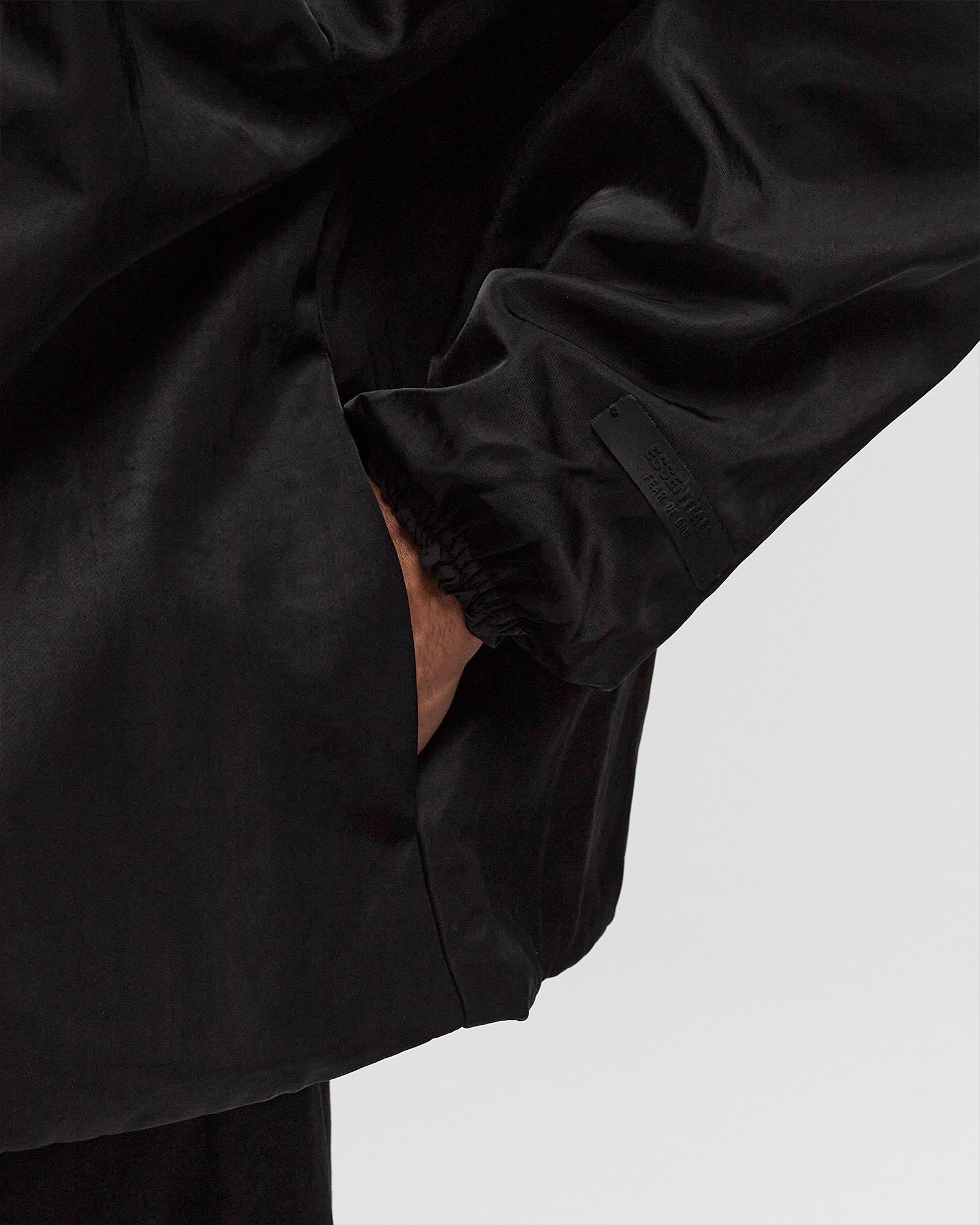 TEXTURED NYLON HOODED COACHES JACKET