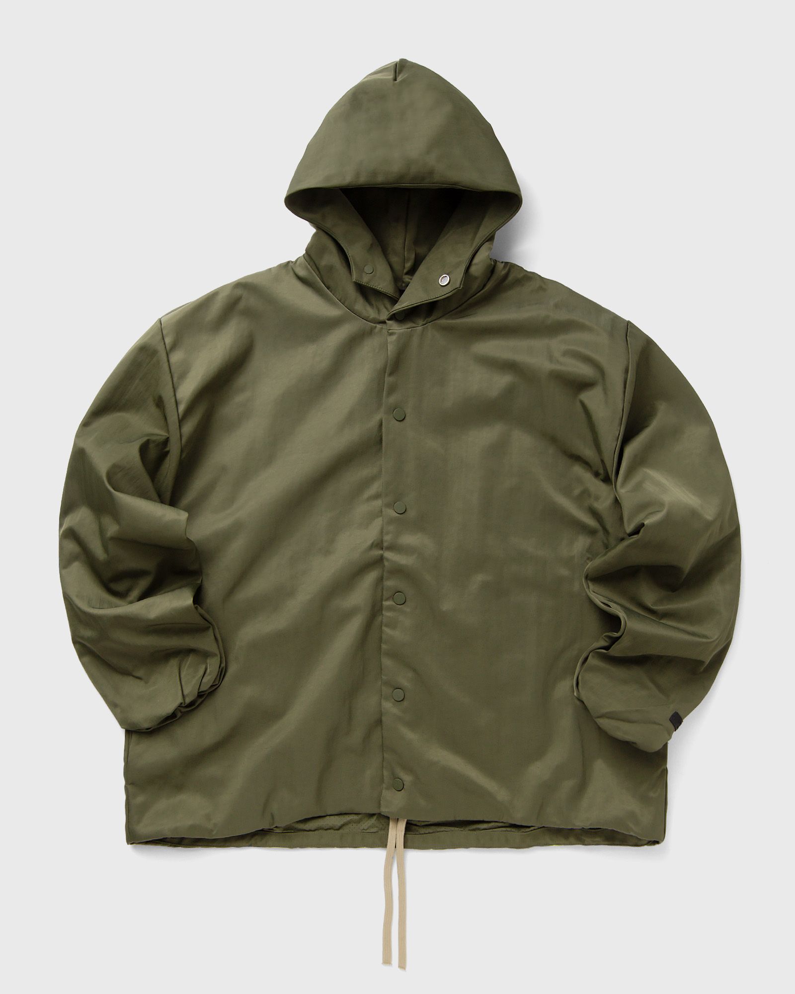 TEXTURED NYLON HOODED COACHES JACKET
