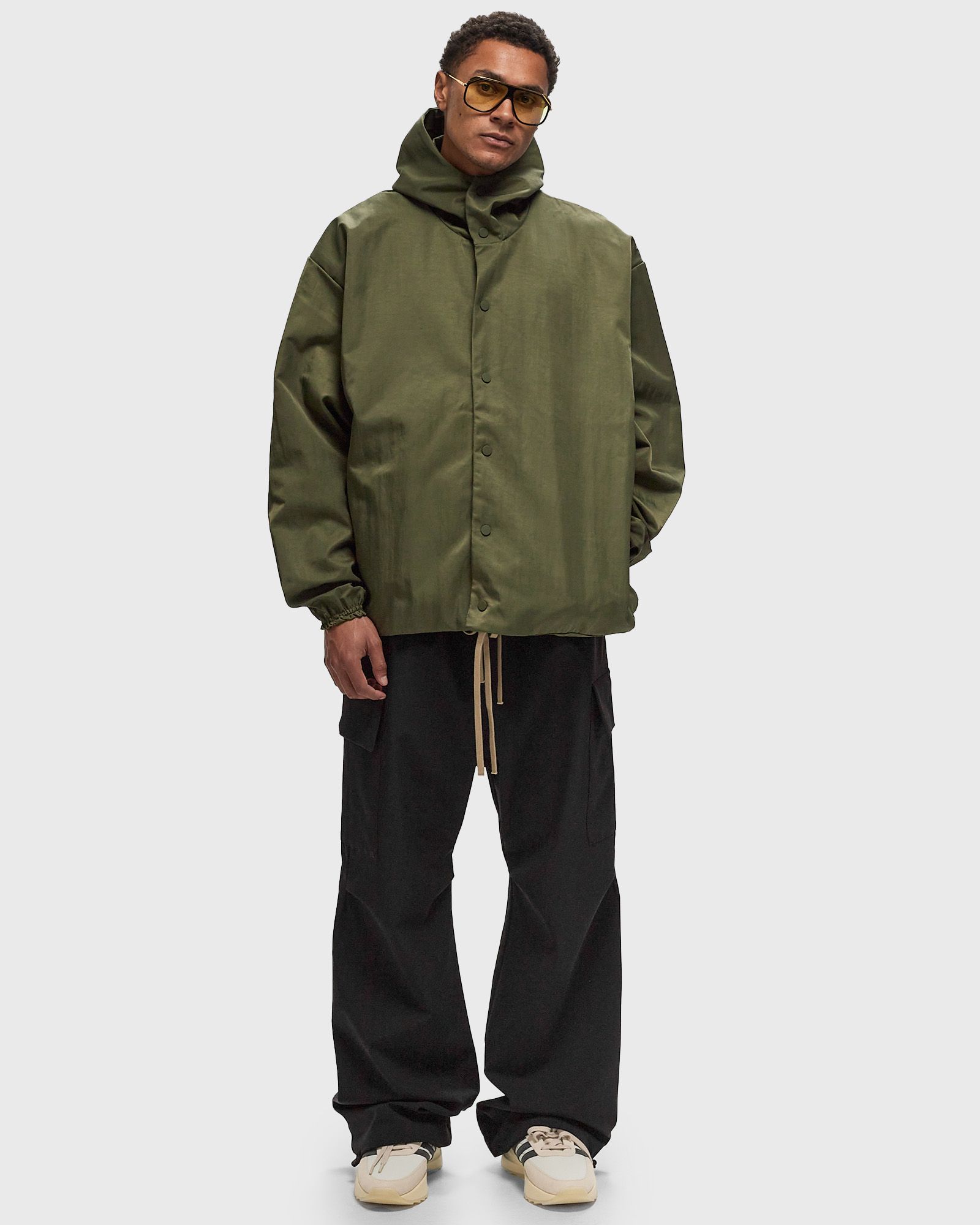 Fear of God Essentials TEXTURED NYLON HOODED COACHES JACKET