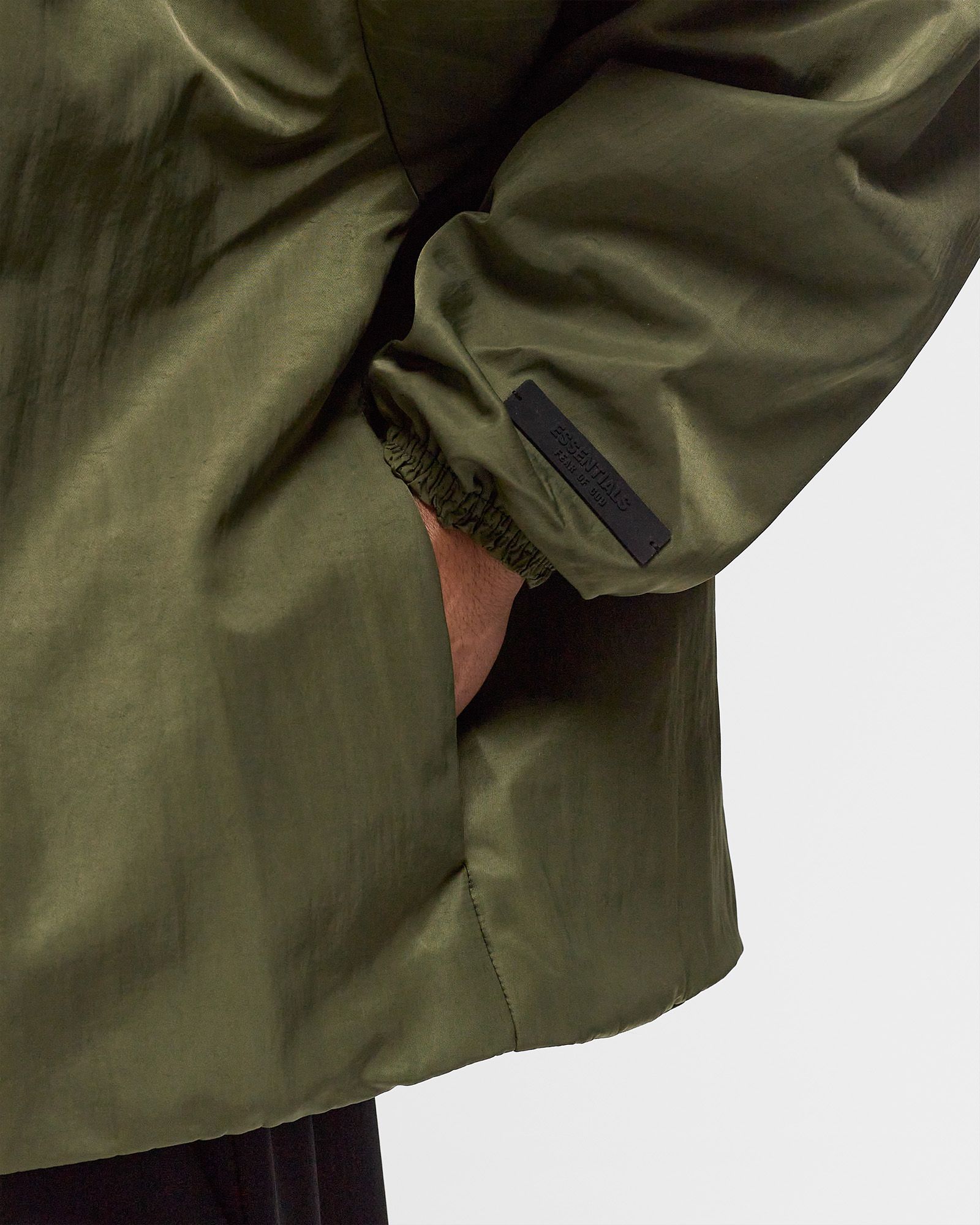 TEXTURED NYLON HOODED COACHES JACKET