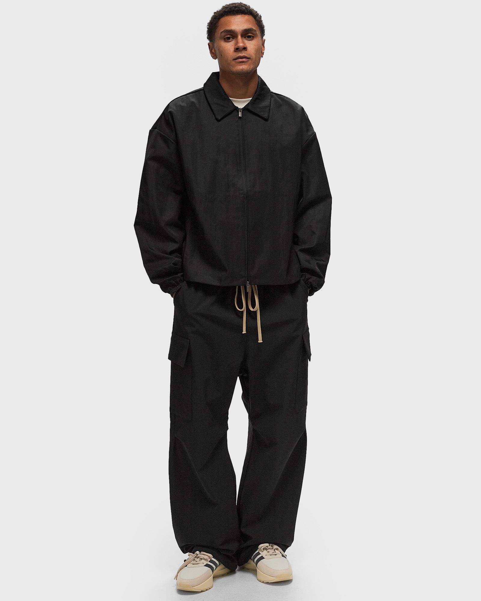 TEXTURED NYLON TRUCKER JACKET