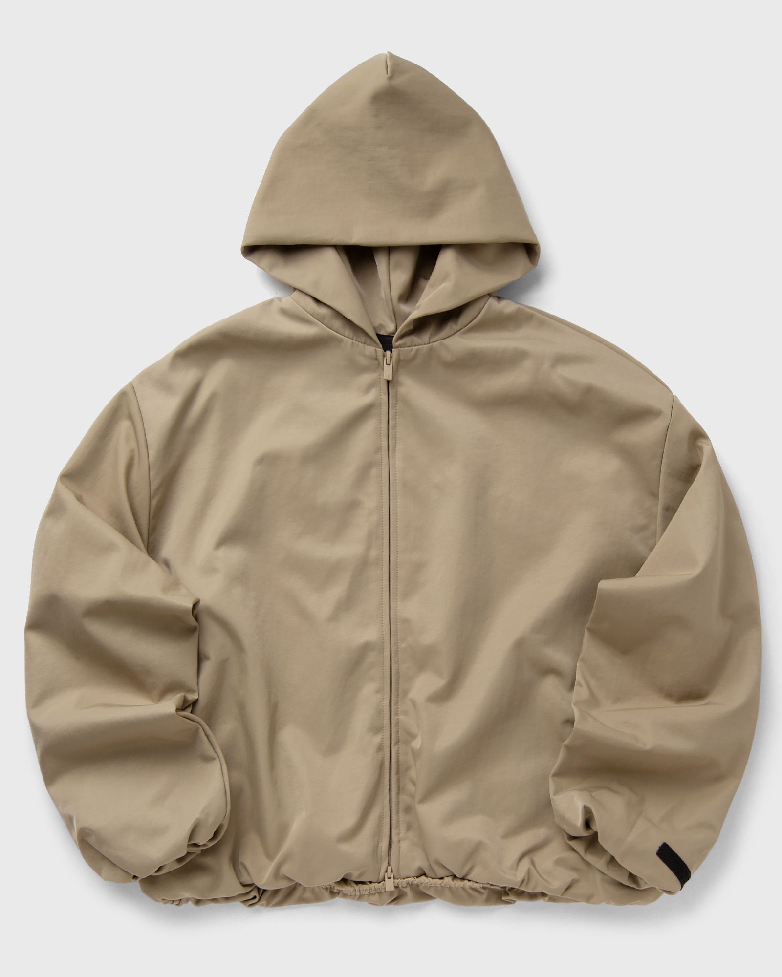 TEXTURED NYLON HOODED BOMBER