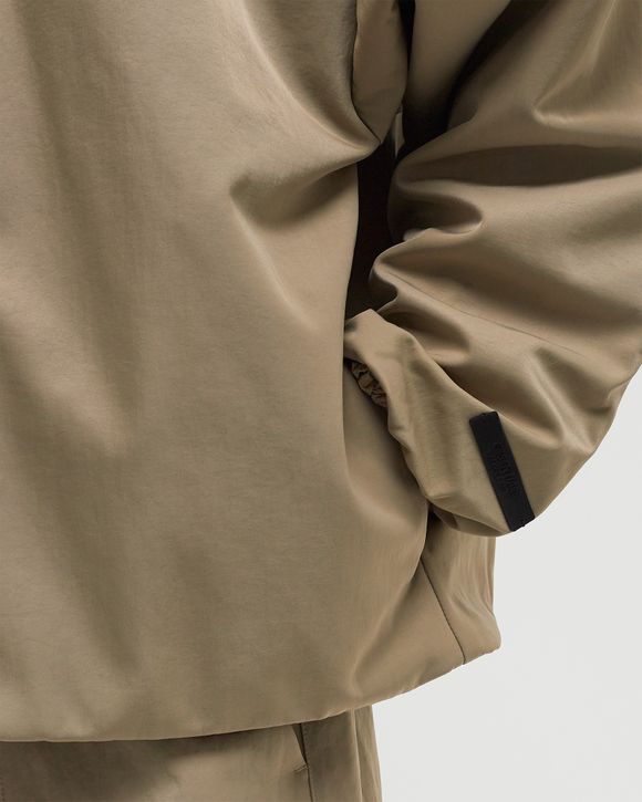 TEXTURED NYLON HOODED COACHES JACKET