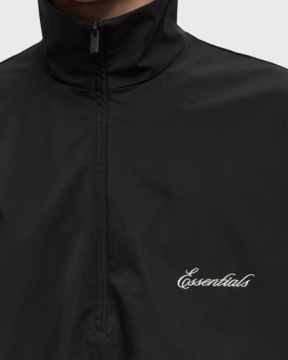 Fear of God Essentials SPORTY NYLON HALF ZIP Black | BSTN Store