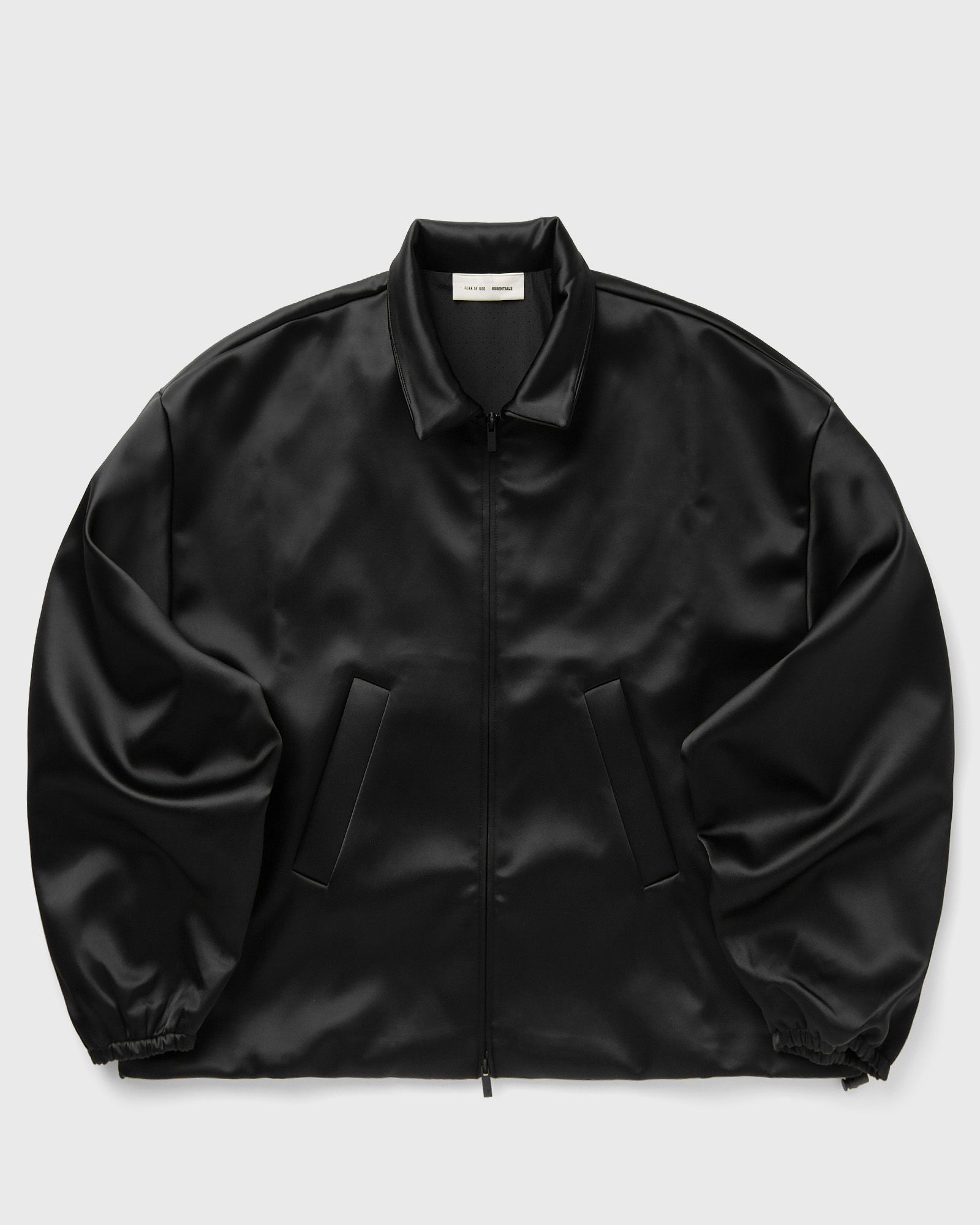 BONDED SATIN ZIP-UP BOMBER