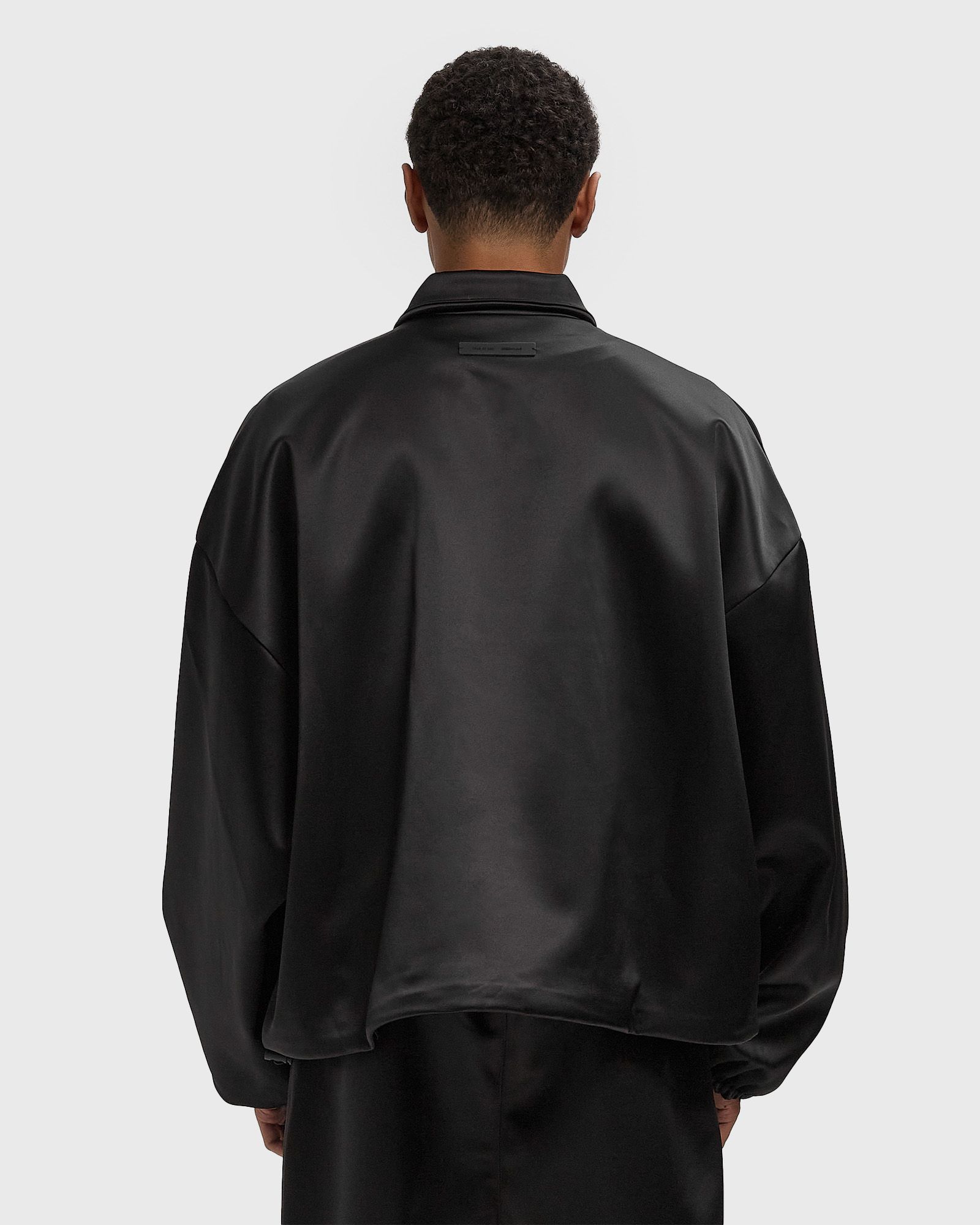 BONDED SATIN ZIP-UP BOMBER