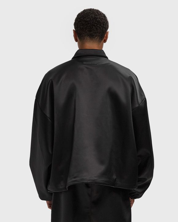 BONDED SATIN ZIP-UP BOMBER