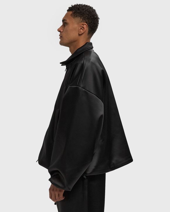 BONDED SATIN ZIP-UP BOMBER