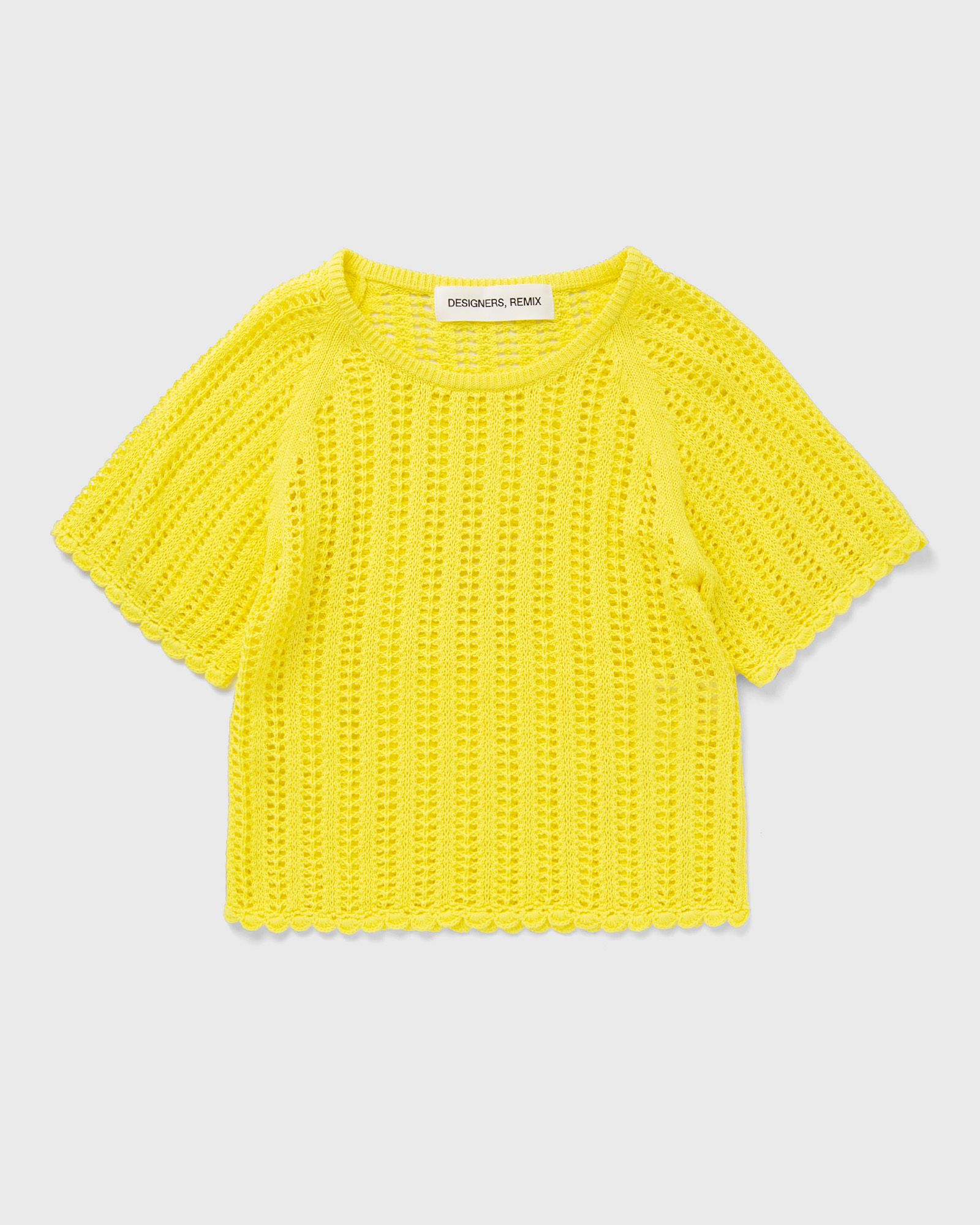 Designers, Remix - taliana pointelle top women shortsleeves yellow in größe:m