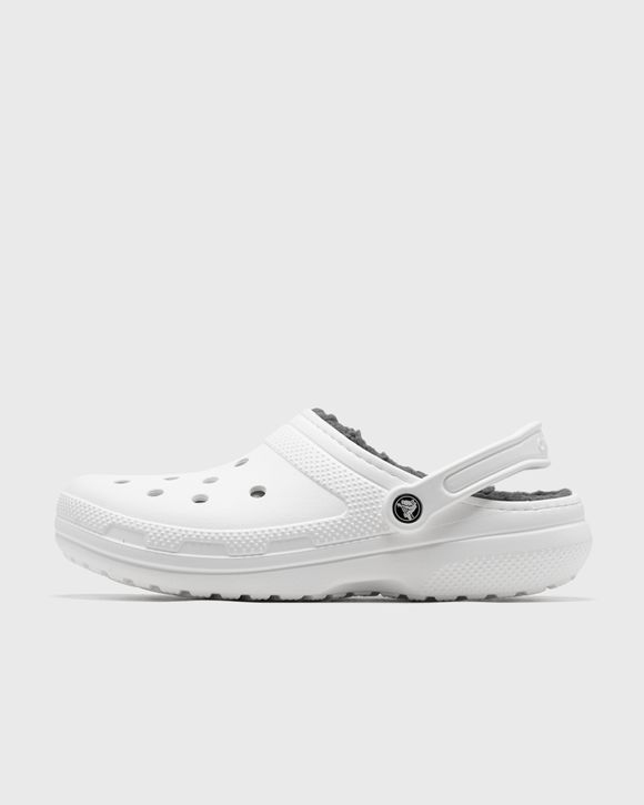 Lined white outlet crocs