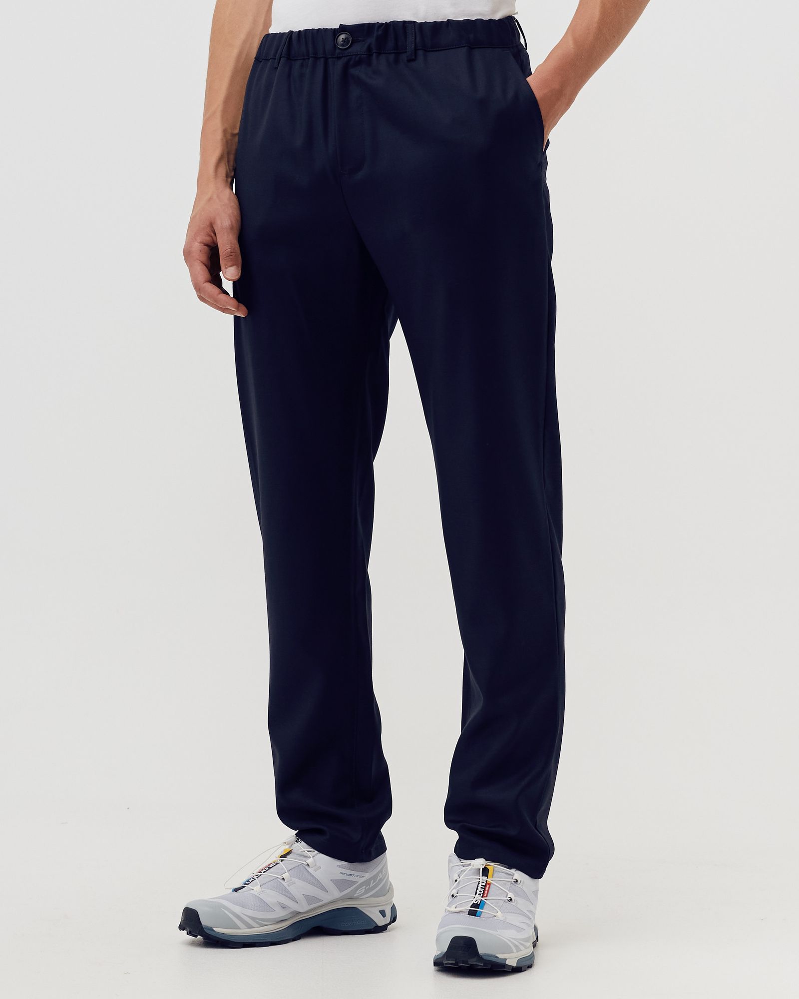ELASTICATED WIDE TROUSERS