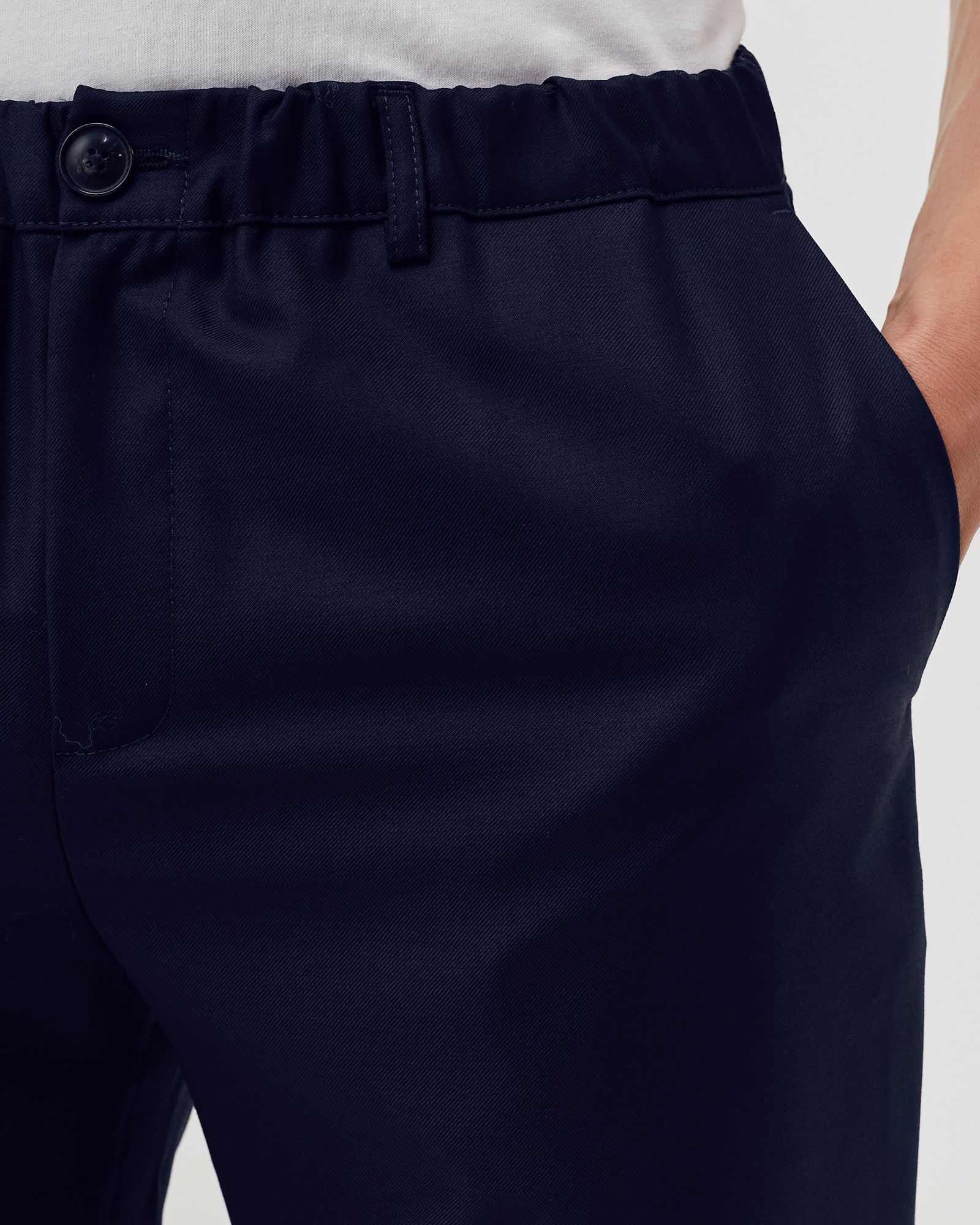 ELASTICATED WIDE TROUSERS