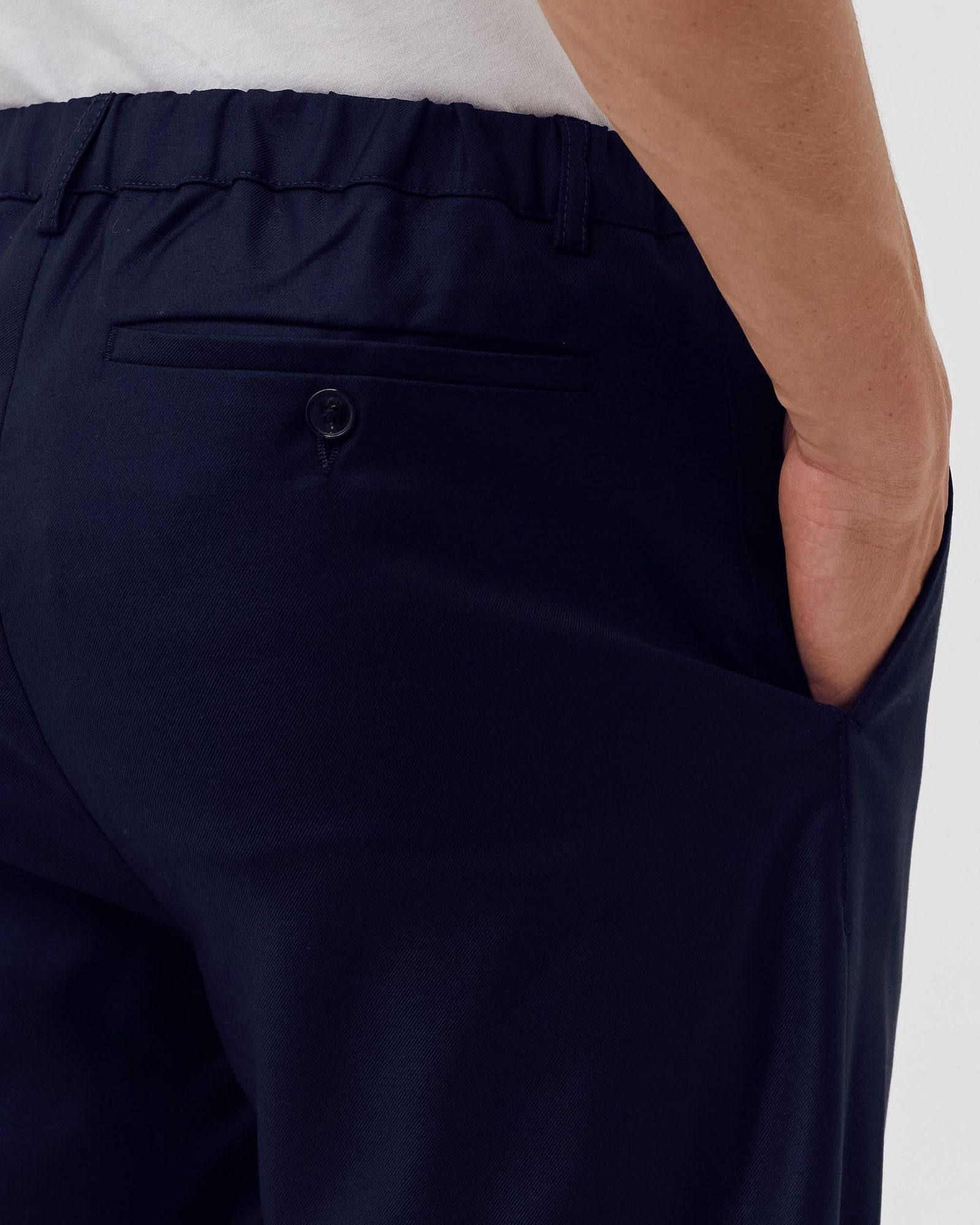 ELASTICATED WIDE TROUSERS