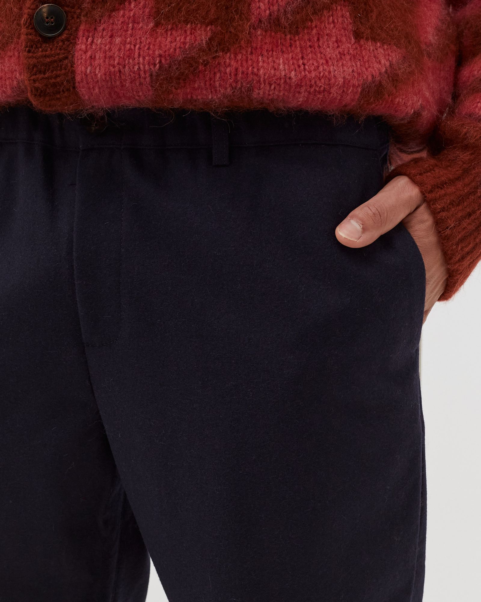 ELASTICATED WIDE TROUSERS