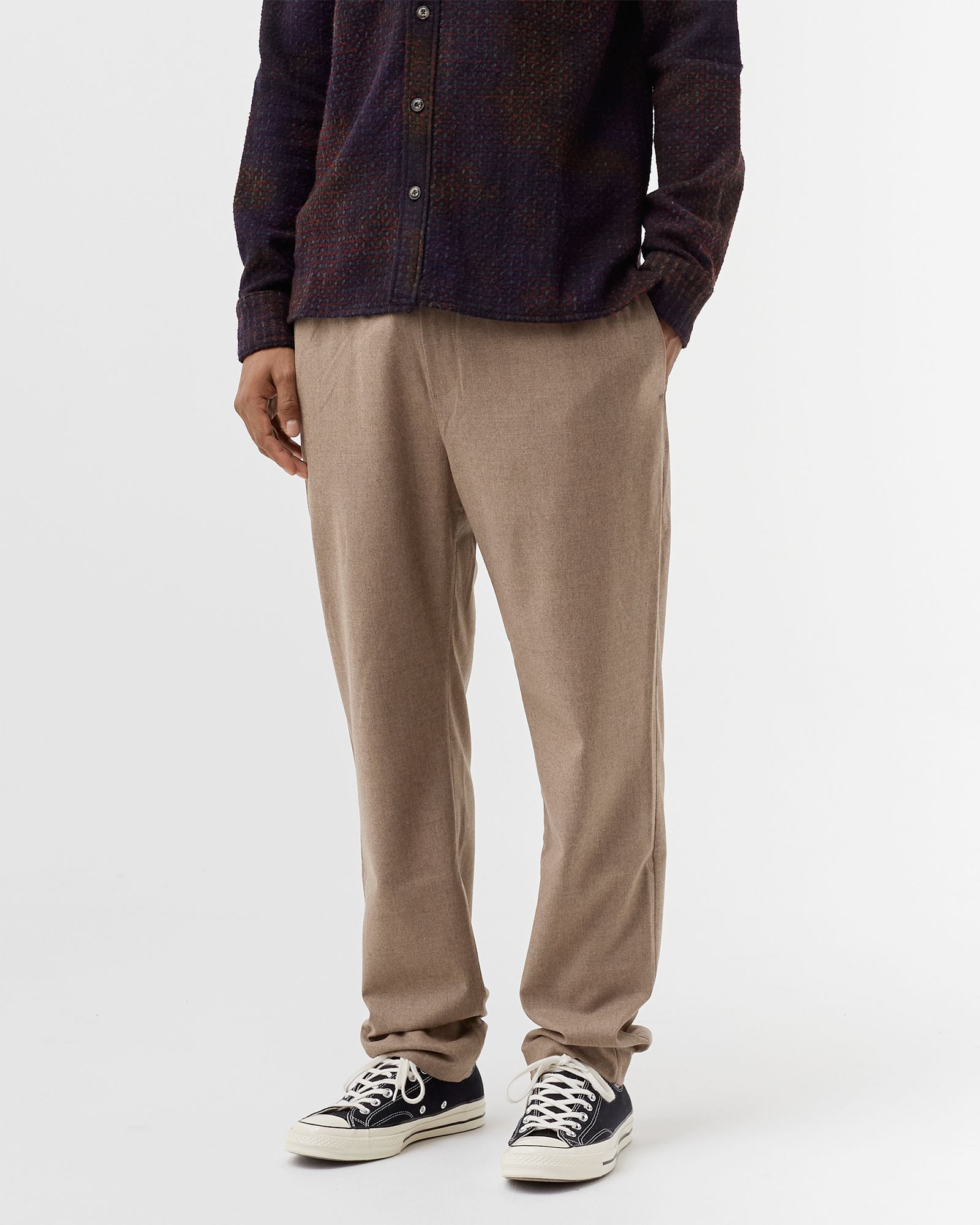 ELASTICATED WIDE TROUSERS