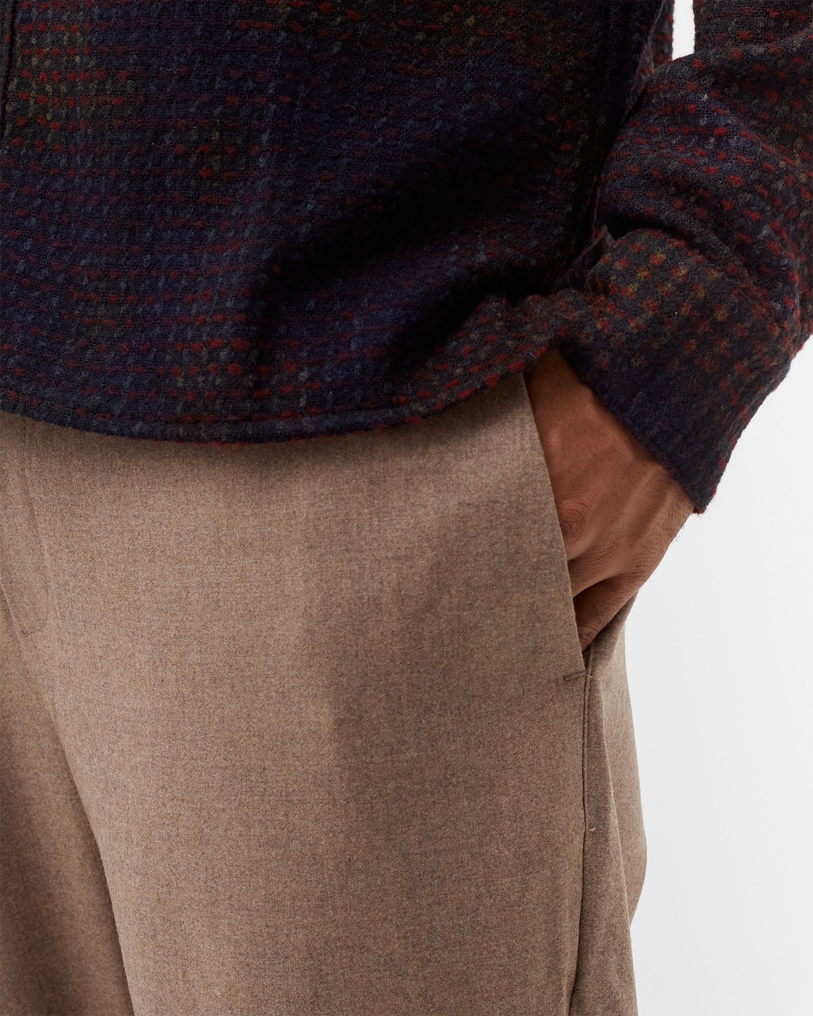 ELASTICATED WIDE TROUSERS