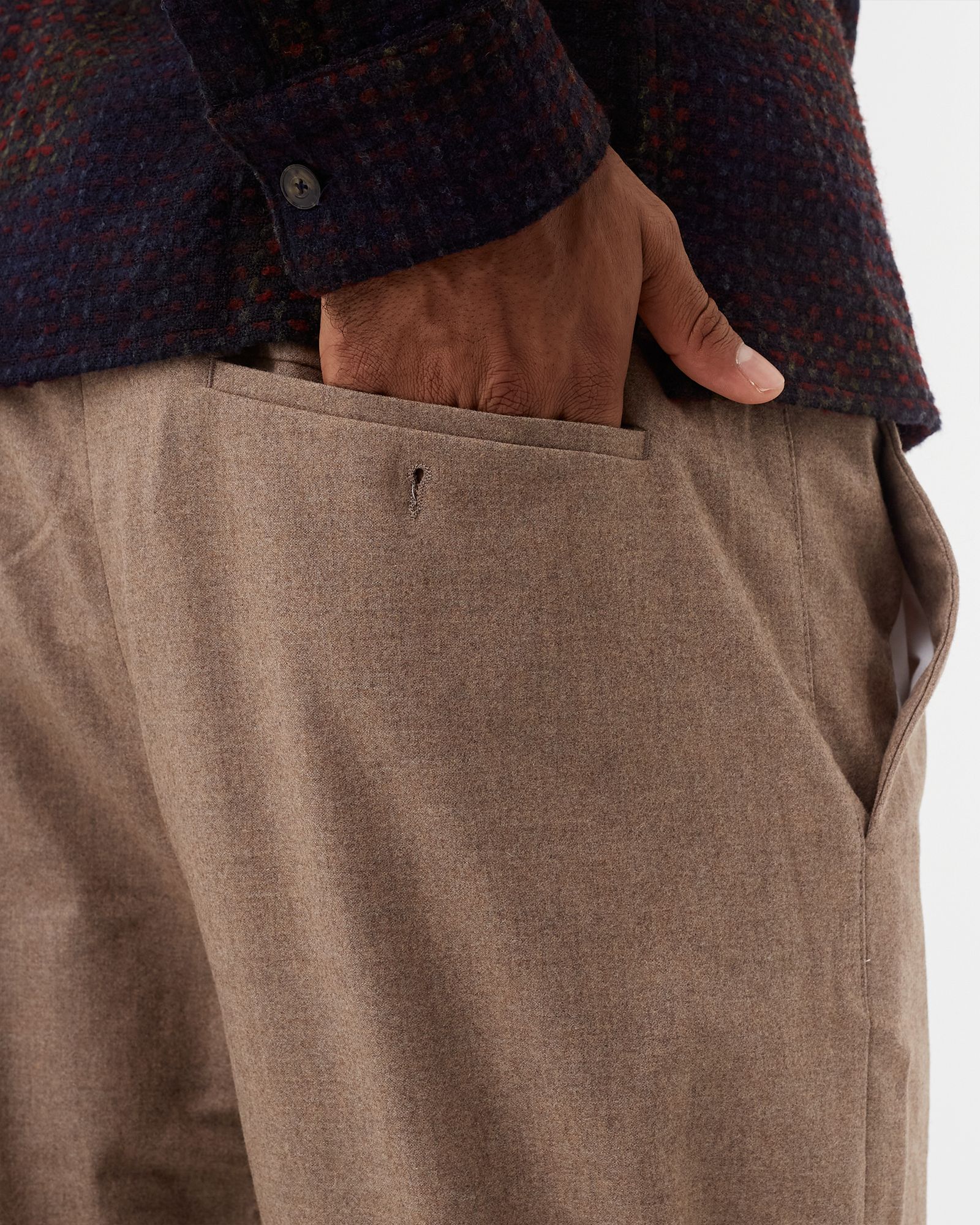 ELASTICATED WIDE TROUSERS