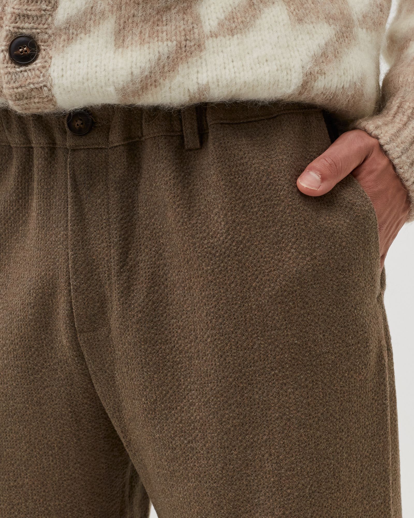 ELASTICATED WIDE TROUSERS